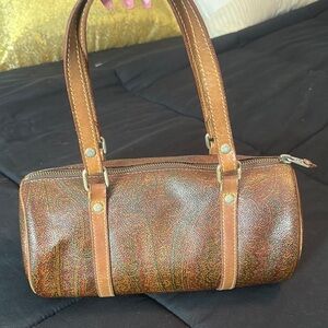 Vintage ETRO  Papillon Leather Handbag